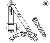 Diagram of Securon Seat Belt - Auto Lap & Diagonal