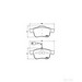 Brake Pad Set BREMBO P23103 /  - Brake Pad Set