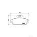 Brake Pad Set BREMBO P52015 /  - Brake Pad Set