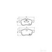 Brake Pad Set BREMBO P52017 /  - Brake Pad Set