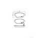 Brake Pad Set BREMBO P59052 /  - Brake Pad Set
