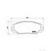 Brake Pad Set BREMBO P83082 /  - Brake Pad Set