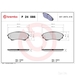 Brake Pad Set BREMBO P24086 / - Set