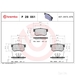 Brake Pad Set BREMBO P28051 / - Set