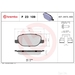 Brake Pad Set BREMBO P23109 /  - Brake Pad Set