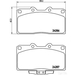 Brake Pad Set BREMBO P54019 /  - Brake Pad Set