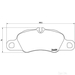 Brake Pad Set BREMBO P65019 /  - Brake Pad Set
