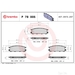 Brake Pad Set BREMBO P78005 /  - Brake Pad Set