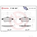 Brake Pad Set BREMBO P85047 /  - Brake Pad Set