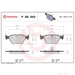 Brake Pad Set BREMBO P06043 /  - Set