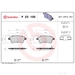 Brake Pad Set BREMBO P23105 /  - Set