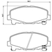 Brake Pad Set BREMBO P28043 /  - Set