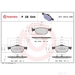 Brake Pad Set BREMBO P28044 /  - Brake Pad Set