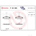 Brake Pad Set BREMBO P50080 /  - Set