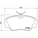 Brake Pad Set BREMBO P59016 /  - Set