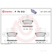 Brake Pad Set BREMBO P79012 /  - Set