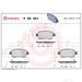 Brake Pad Set BREMBO P83051 /  - Brake Pad Set