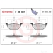 Brake Pad Set BREMBO P85041 /  - Set