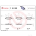 Brake Pad Set BREMBO P85082 /  - Set