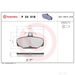 Brake Pad Set BREMBO P24018 /  - Brake Pad Set