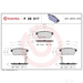 Brake Pad Set BREMBO P28017 /  - Set