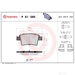 Brake Pad Set BREMBO P61085 /  - Set