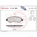 Brake Pad Set BREMBO P61091 /  - Set
