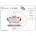 Brake Pad Set BREMBO P61095 /  - Set