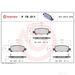 Brake Pad Set BREMBO P78011 /  - Set
