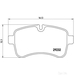 Brake Pad Set BREMBO PA6027 /  - Brake Pad Set