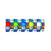 Status Box of 5 Mixed Colour L - Single