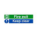 Signs & Labels Fire Exit Keep  - Single