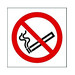 No Smoking Sticker 100x100mm - Single