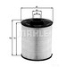 MAHLE KX182-1DECO Fuel Filter - single