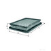 MAHLE LX1825 Air Filter - single