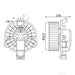 Mahle Interior Fan AB427000S - Single