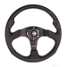 MOMO Jet Steering Wheel - Black Leather - 350mm