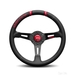 MOMO Drifting Steering Wheel - - Red Inserts 330mm