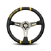 MOMO Drifting Steering Wheel - - Yellow Inserts 350mm