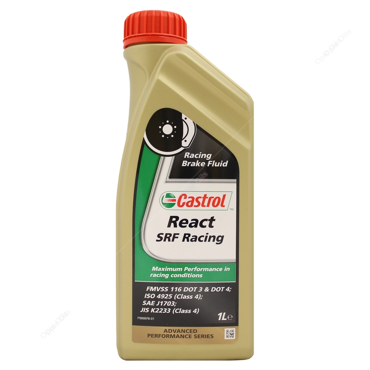 Castrol React SRF Racing Dot 3 & 4 Car Brake Fluid