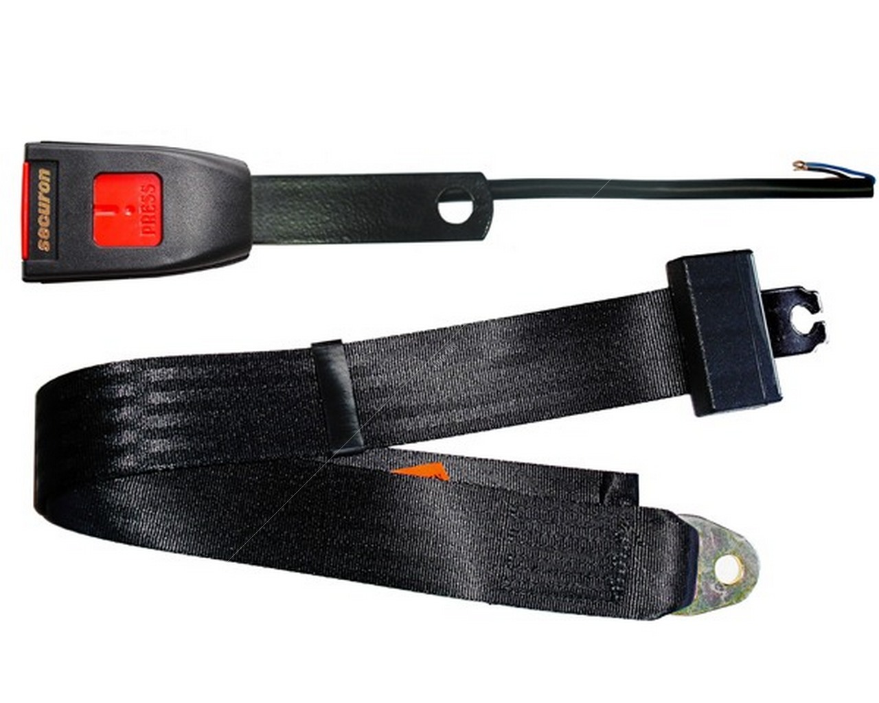 Black Securon Seat Belt Retracting Lap & Electric Switch Buckle 2220/15EL
