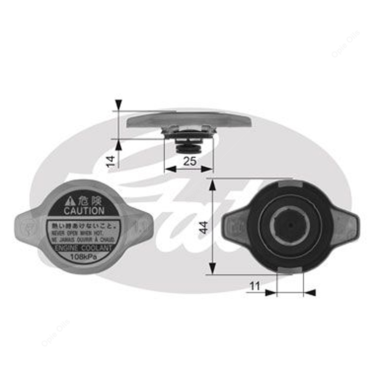 Gates Radiator Pressure Cap (RC134)