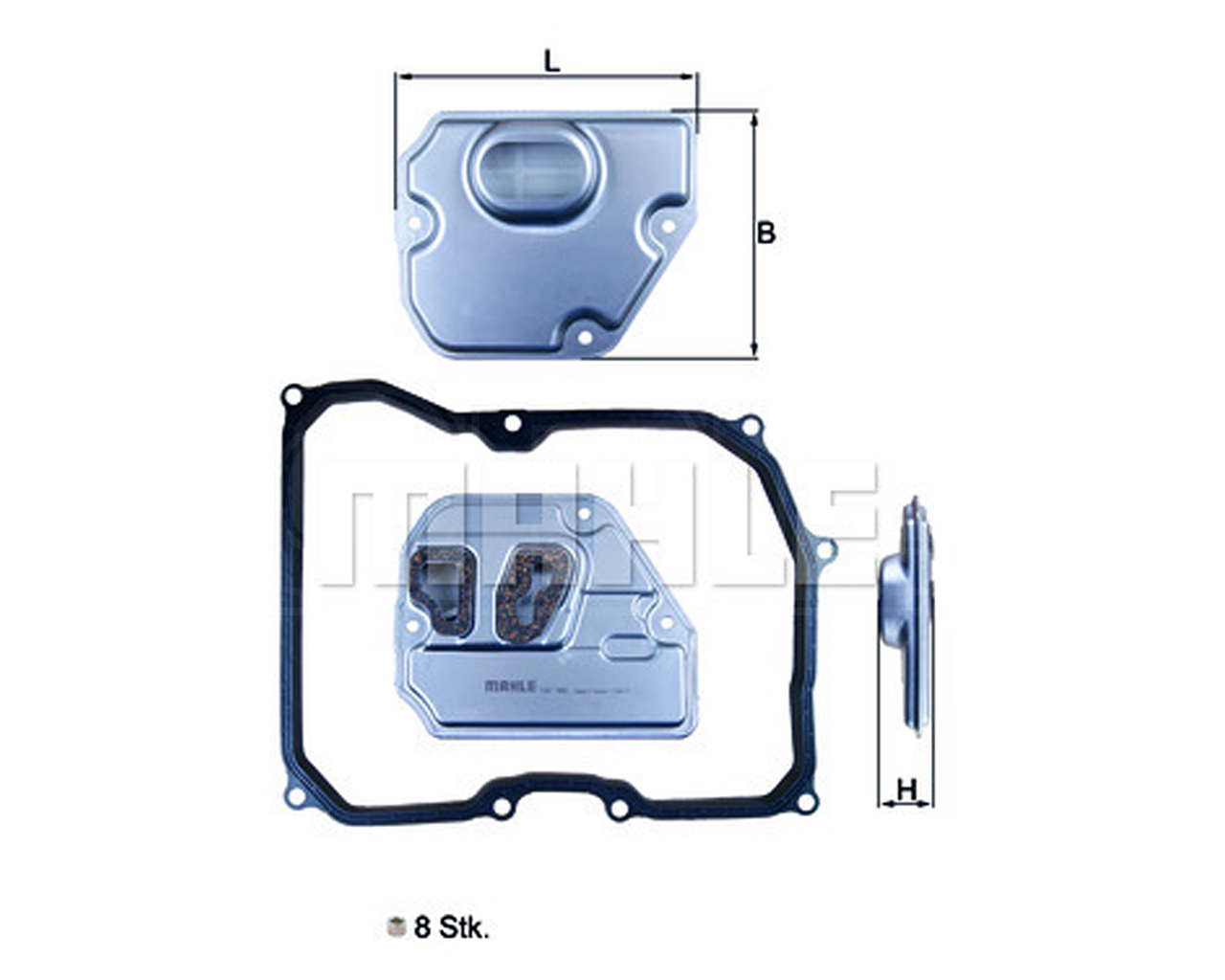 MAHLE ORIGINAL Kit Filtro Olio Cambio Automatico HX 187KIT, Per Audi Q7, Porsche Cayenne, VW Touareg