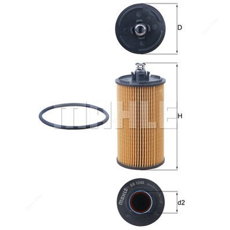 Ölfilter MAHLE KNECHT OX 85D für Mercedes-Benz