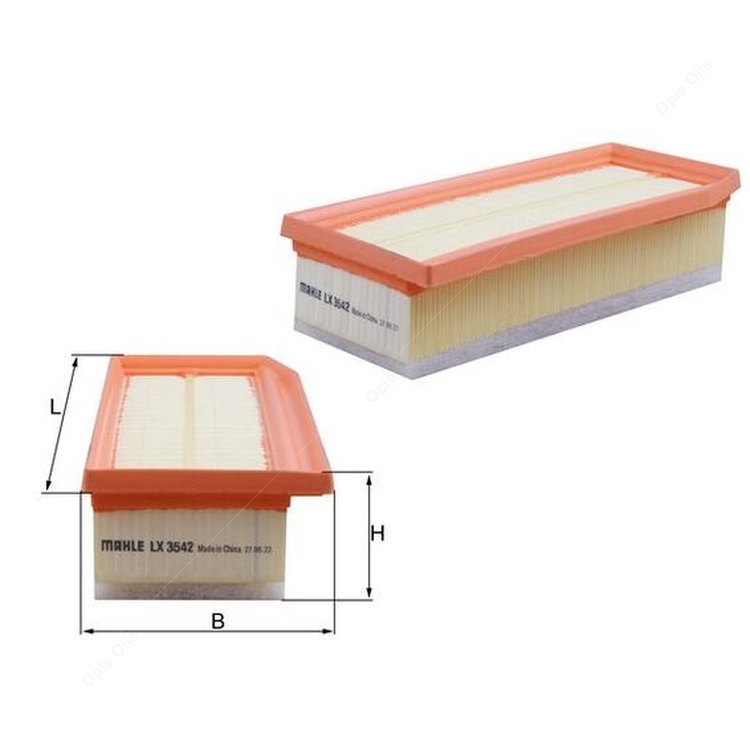 Air Filter Element - MAHLE LX3542 - Fits Toyota LandCruiser