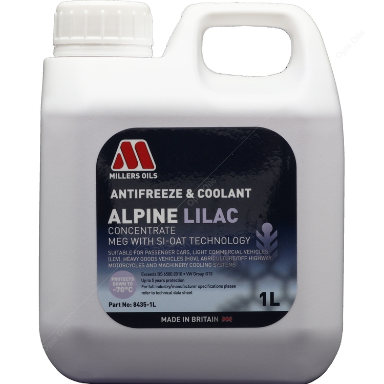 Millers Oils Alpine Lilac Antifreeze & Coolant Concentrate