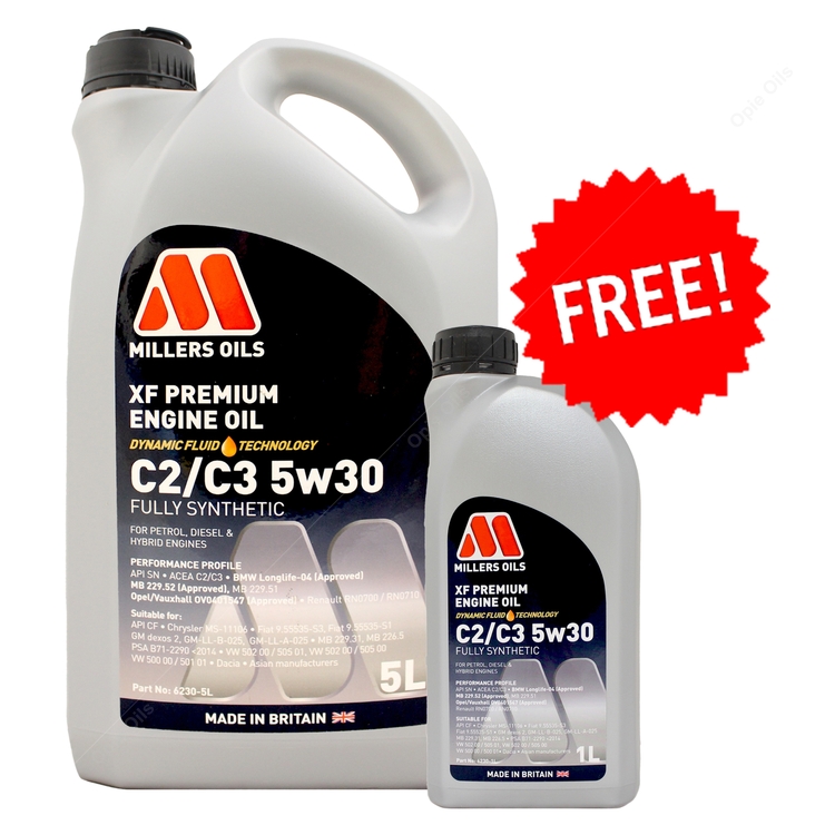 Millers Oils XF Premium 5w30 Motorenöl – Vollsynthetisch, 7 Liter, Für Benzin & Diesel