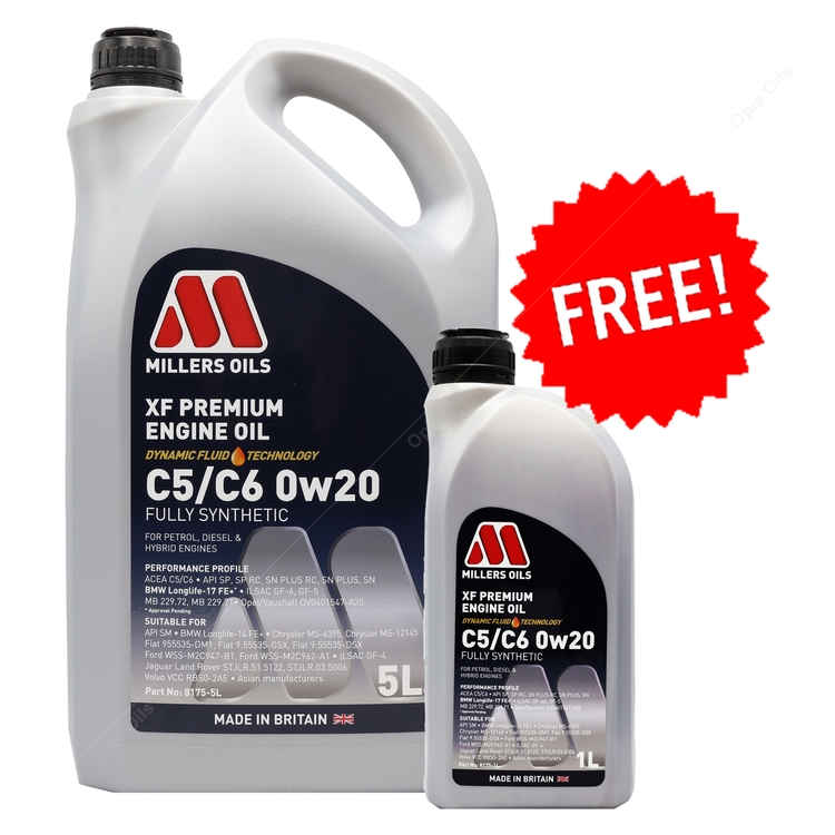 Millers Oils XF Premium C5/C6 0w-20 Fully Synthetic Car Engine Oil