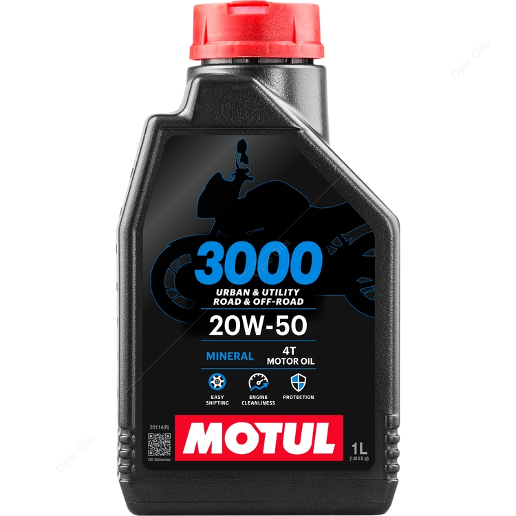 Motul 3000 4T 20w-50 4 Stroke EP Mineral Motorcycle Engine Oil