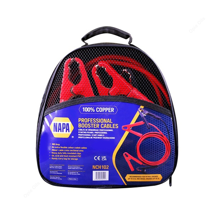 NAPA Professional Booster Cables 20mm x 4m Flexible Colour Coded Jump